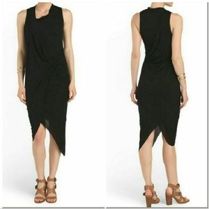 Helmut Lang Asymmetric Drape Jersey Dress